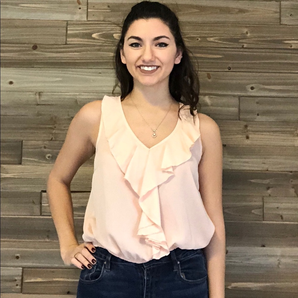 Pink Flowy Work Top